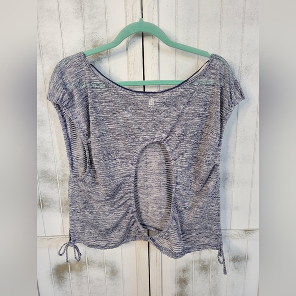 Nwot Free People Tied and True Open Back Top Blue - Picture 6 of 6